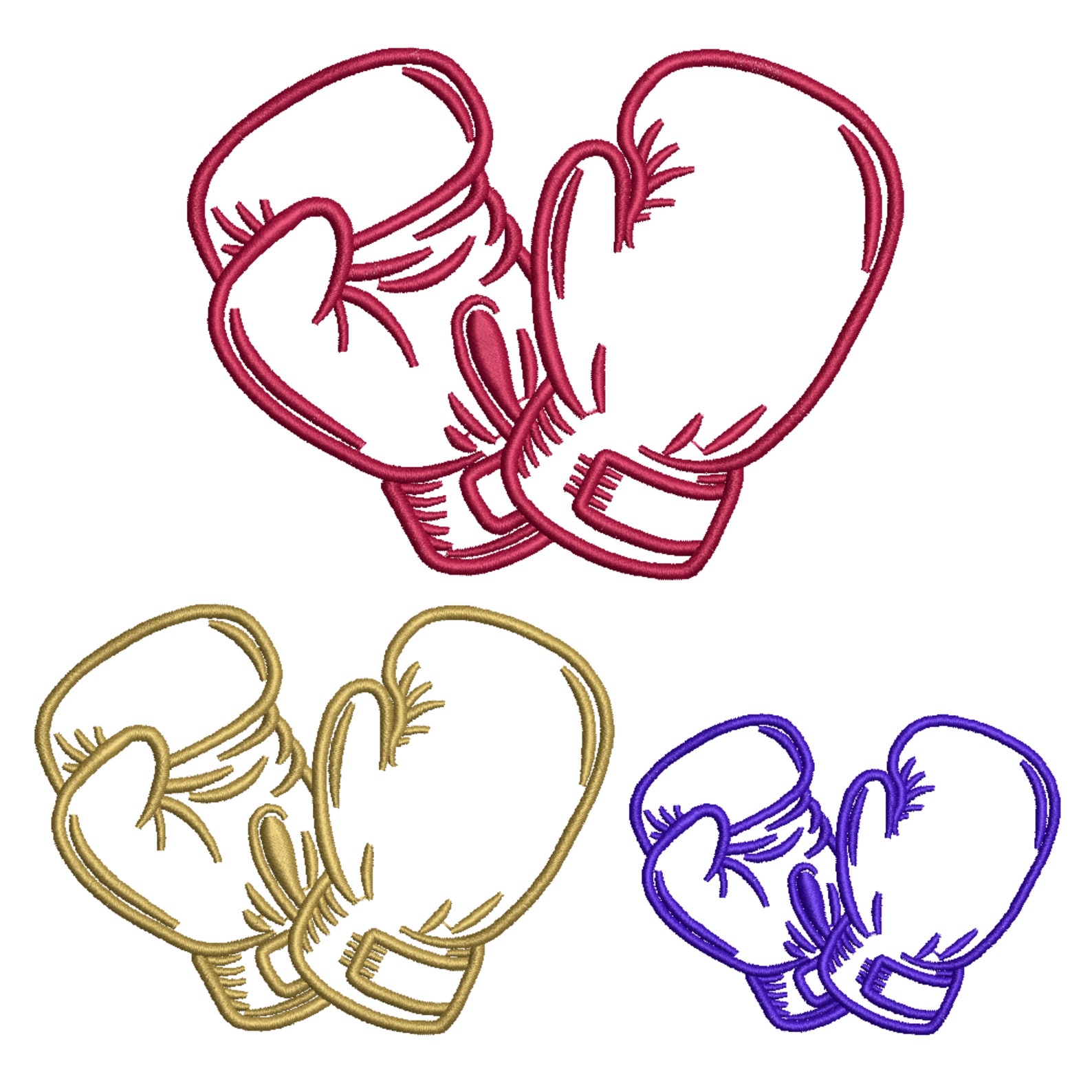 Boxing Gloves Embroidery Design Boxer Machine Embroidery Etsy