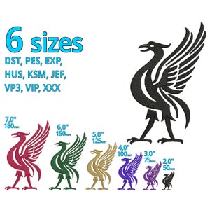 Puede incluir: Seis tamaños diferentes de un logotipo de pájaro estilizado en blanco y negro. El logotipo es un pájaro con las alas extendidas. Los tamaños son 7,0 pulgadas, 6,0 pulgadas, 5,0 pulgadas, 4,0 pulgadas, 3,0 pulgadas y 2,0 pulgadas.