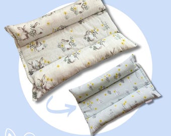 Buttercup Bunnies Rabbit Print Loafer Bed Bedding Snug Pillow Green Yellow