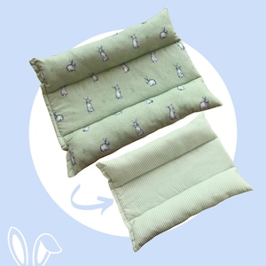Meadow Haze Rabbit Loafer Flop Bed Bedding Snug Pillow Green Bunny