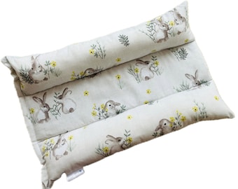 NEW Buttercup Bunnies Rabbit Print Loafer Bed Bedding Snug Pillow Green Yellow