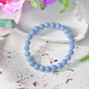 Angelit Armband | Edelsteinarmband | Armband mit Angelit | Armband aus Angelit | Angelitarmband