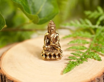 Medizinbuddha aus Messing | Kleiner Buddha aus Messing | Buddhistische Statuette | Kleiner Buddha | Messingbuddha | Miniatur Buddha