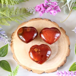Karneol Herz | Dickes Karneol Herz | Kristallherz Karneol | 3D Herz aus Karneol | Carnelian Heart | Herz aus Karneol | Edelsteinherz
