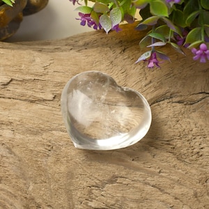 Klares 3D Bergkristall Herz | Dickes Bergkristall Herz | Grosses Bergkristall Herz | Herz klarer Bergkristall | 3D Herz Bergkristall