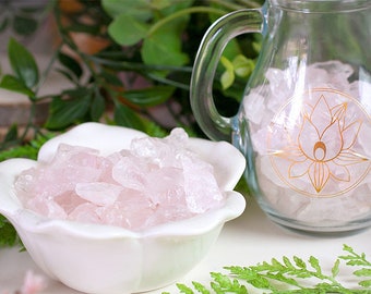 Water stones rose quartz 300 grams | self love | Gem water