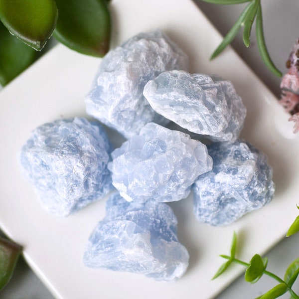 Wassersteine blauer Calcit 300 Gramm | Selbstbewusstsein | Edelsteinwasser