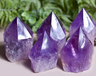 Rohspitzen Amethyst top polished | Amethystspitzen aus Brasilien | Amethyst spitzen top polished | Amethyst Spitzen natur belassen