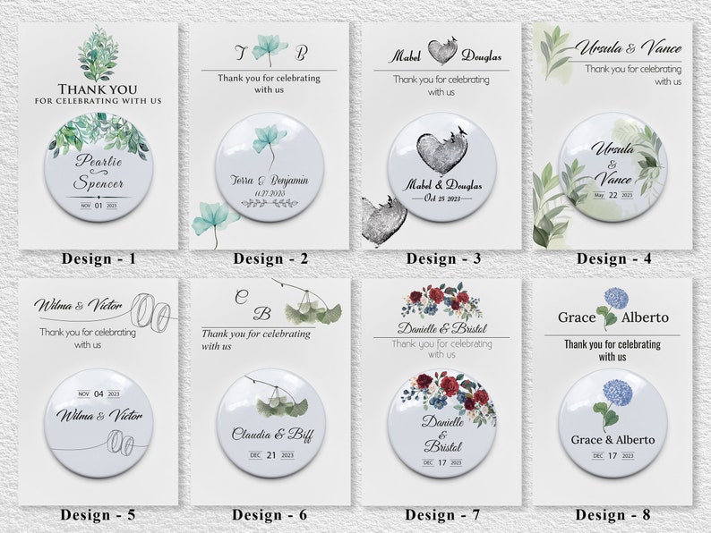Wedding Favor Magnet with Card and Gelatine Pack , Wedding Gift Pack for Guests, Wedding Favors for Guests in Bulk, Wedding Favor Magnet image 2