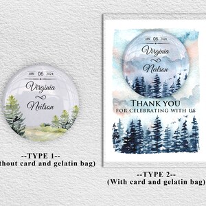 Wedding Favor Magnet with Card and Gelatine Pack , Wedding Gift Pack for Guests, Wedding Favors for Guests in Bulk, Wedding Favor Magnet image 9