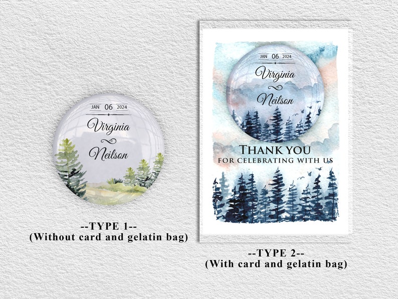 Wedding Favor Magnet with Card and Gelatine Pack , Wedding Gift Pack for Guests, Wedding Favors for Guests in Bulk, Wedding Favor Magnet image 9