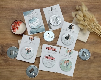 Hochzeitsgeschenke für Gäste - Magnet für die Hochzeit - Dcapsuleur-Magnet - Flaschenöffner-Magnet - Hochzeits-Souvenir-Magnet