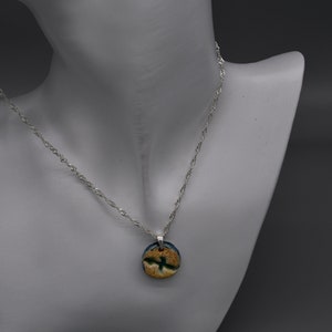 925 silver necklace with ceramic zodiac pendant – Sagittarius | Handmade jewelry 50 cm
