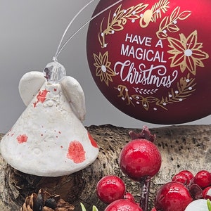 Handmade ceramic angel bell. Wind chime bell ornaments. Ceramic bell as a small gift for your favorite people