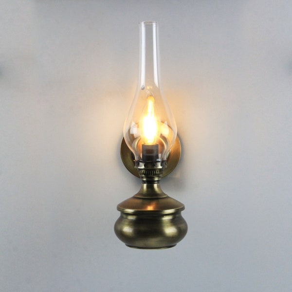 Elektrische Wandleuchte mit Handgefertigter Gaslampe Design Ottoman Qualität