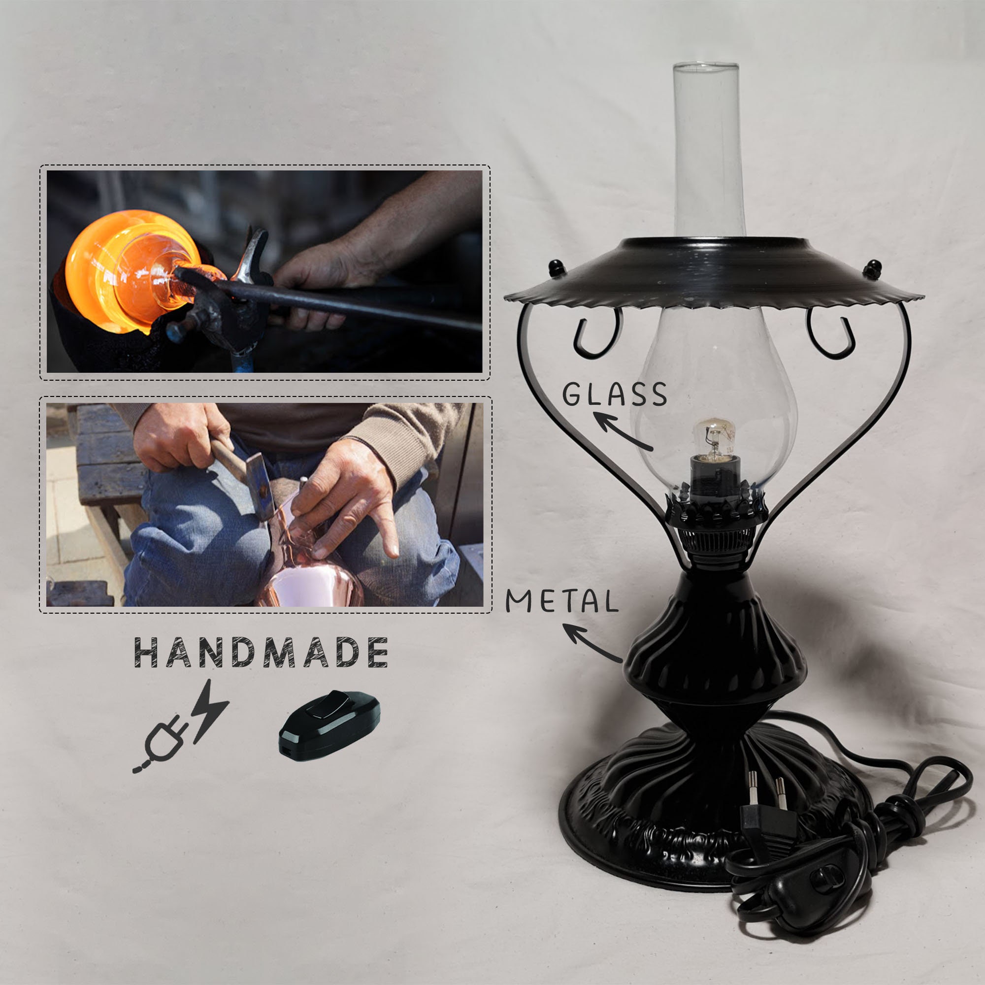 Electric cheap gas lamp