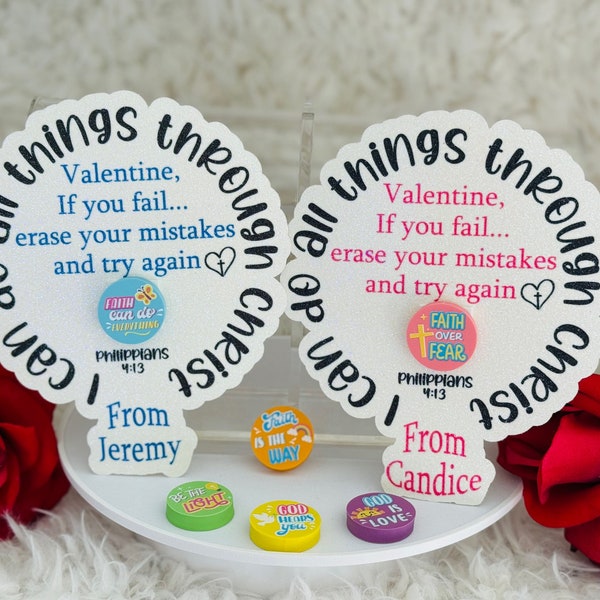 Christian Valentines Day Cards, Faith Scripture Valentine Favor, Bible School Class sets, Armor of God, Preschool Kids Bible Verse,non candy