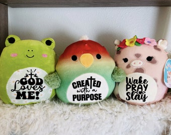 Worship, Believer, Personalized Jesus Loves Me Christian Gift Squishmallows, God Is Good All The Time, God Loves you, Christian Baptism, Joy