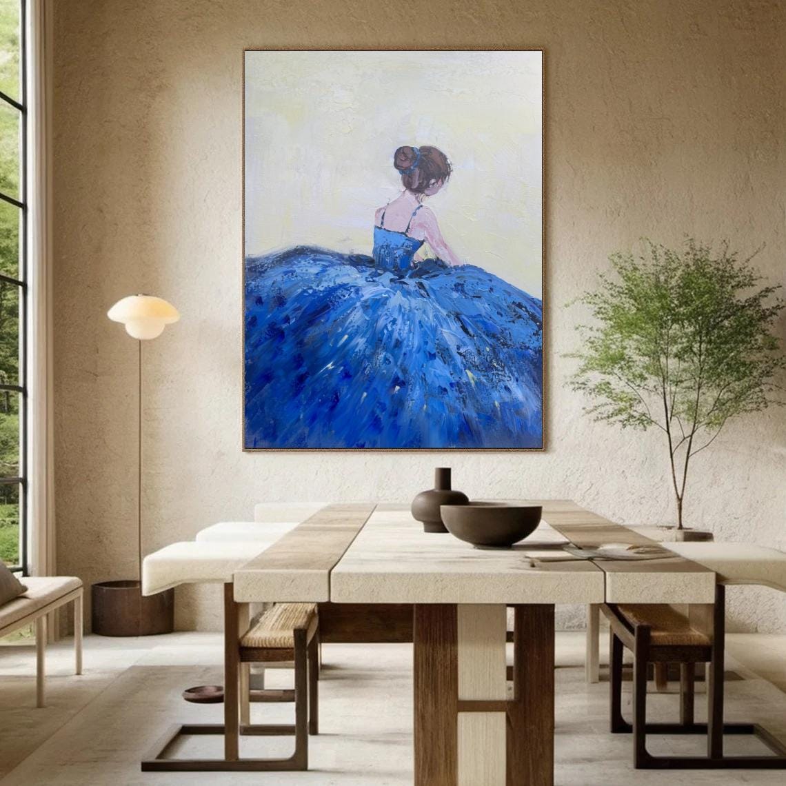Large Ballet Girl Oil Painting Dancer Oil Painting on Canvas Hand ...