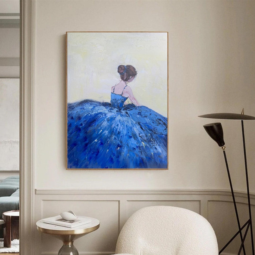 Large Ballet Girl Oil Painting Dancer Oil Painting on Canvas Hand ...