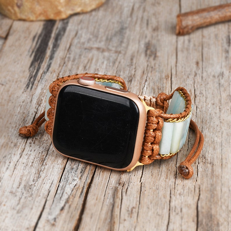 Amazonite Stone for Apple Watch Strap/fitbit Versa2&3-boho - Etsy