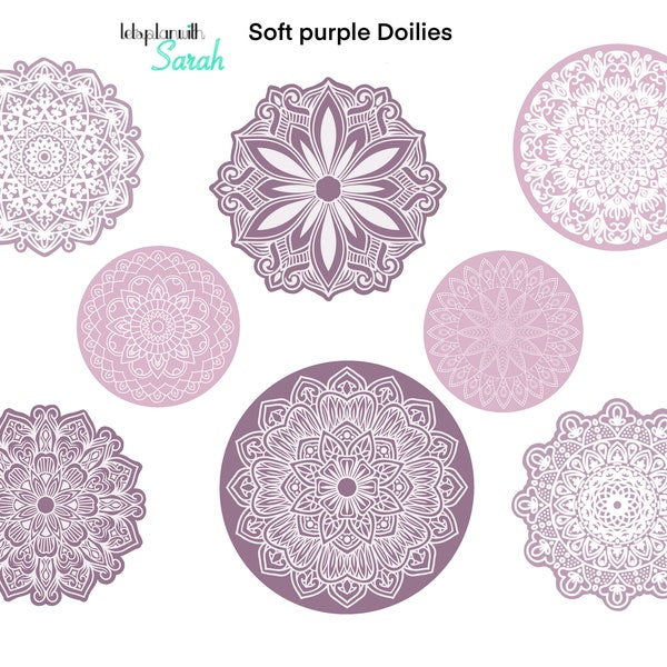 SOFT PURPLE DOILIES for your planners, journals or scrapbooks etc.