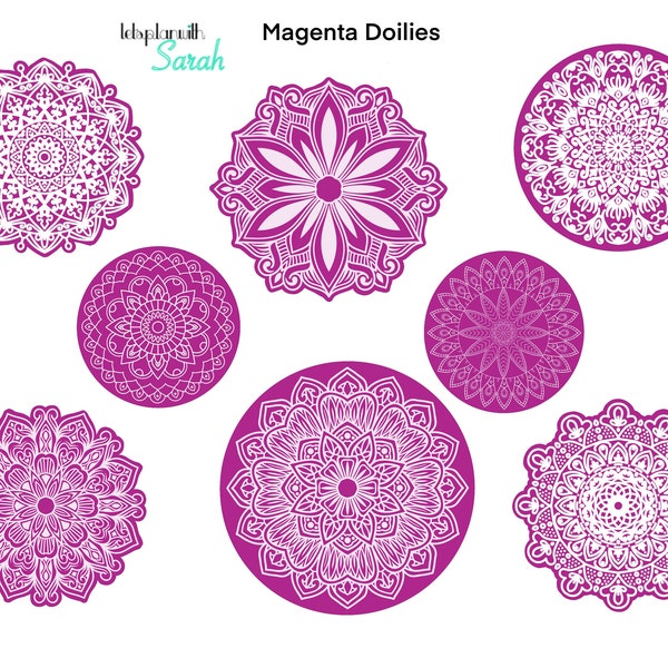 MAGENTA DOILIES for your planners, journals or scrapbooks etc.