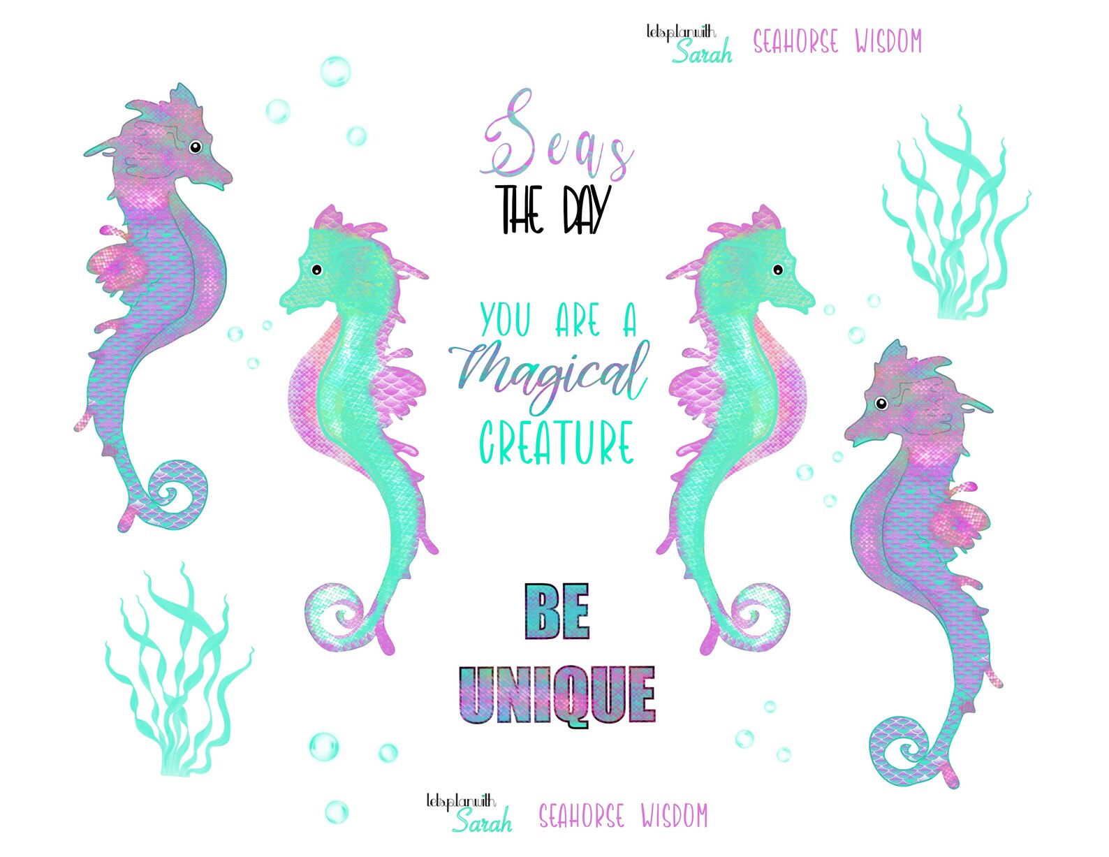 SEAHORSE WISDOME Printable Quotes and Decorative Stickers for Etsy Canada