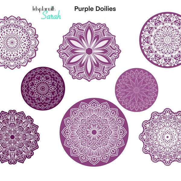 PURPLE DOILIES for your planners, journals or scrapbooks etc.