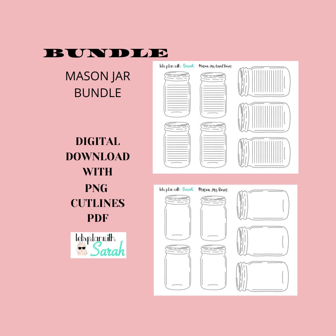 MASON JAR BOXES 2 Ways Printable Fun Journaling Boxes for Planners