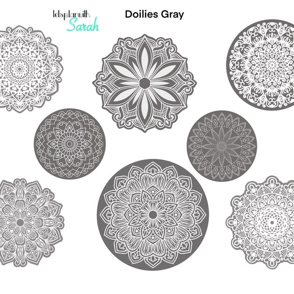 GRAY DOILIES for your planners, journals or scrapbooks etc.