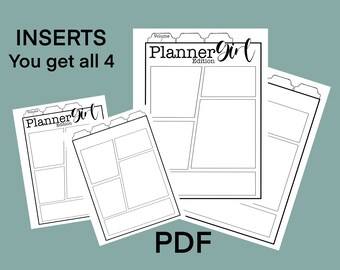 PLANNER GIRL EDITION - Two sizes, Two versions, Printable Comic Insert for planners, journals, memory keeping. Be Creative