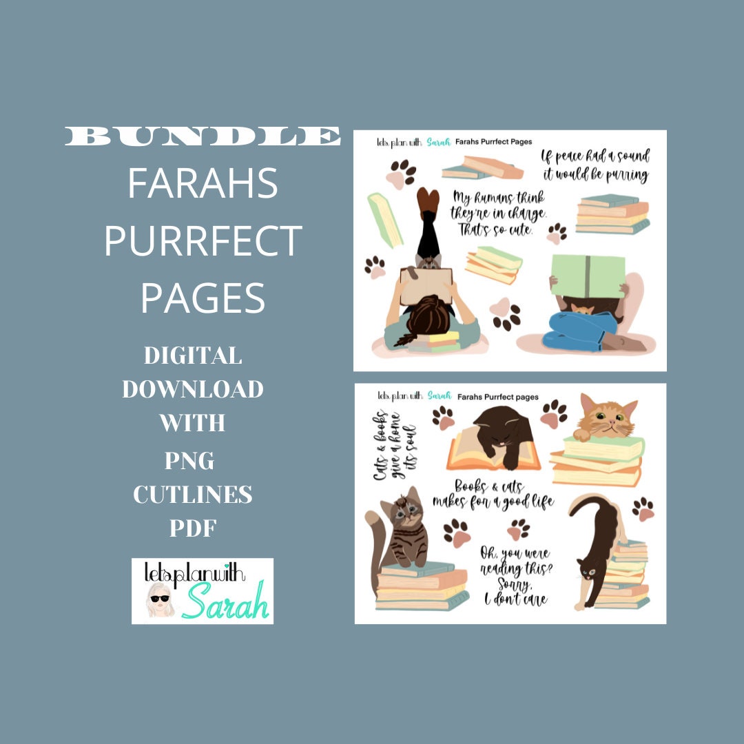 FARAHS PURRFECT PAGES Printable Stickers for Planners, Journals ...