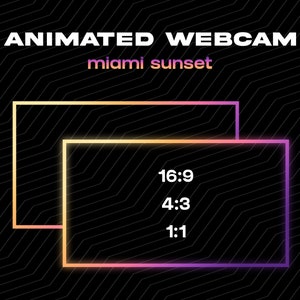 Superposition de webcam animée Miami Sunset pour les streamers Twitch