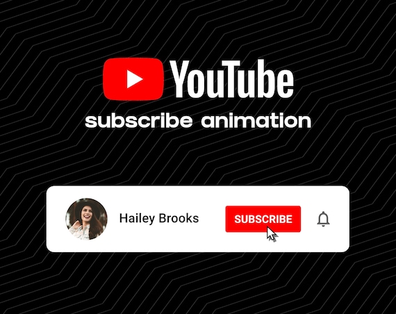 Custom Youtube Subscribe Button Animation Call to Action - Etsy