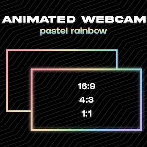 ANIMATED Pastel Rainbow Webcam Overlay For Twitch Streamers
