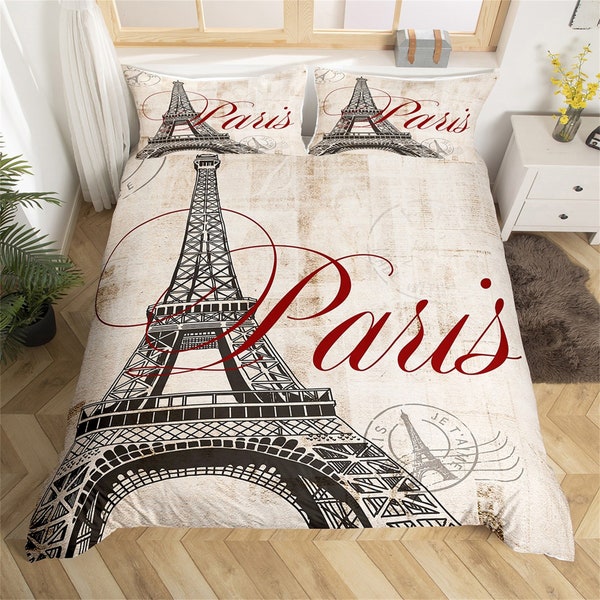 Paris Bedding Etsy