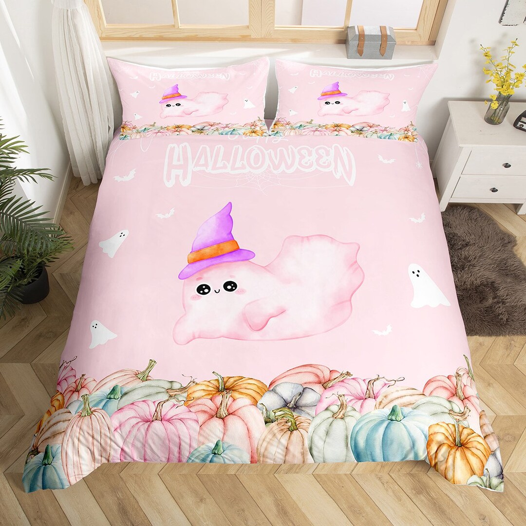 Cartoon Ghost Duvet Cover Halloween Theme Bat Cartoon Lovely Etsy