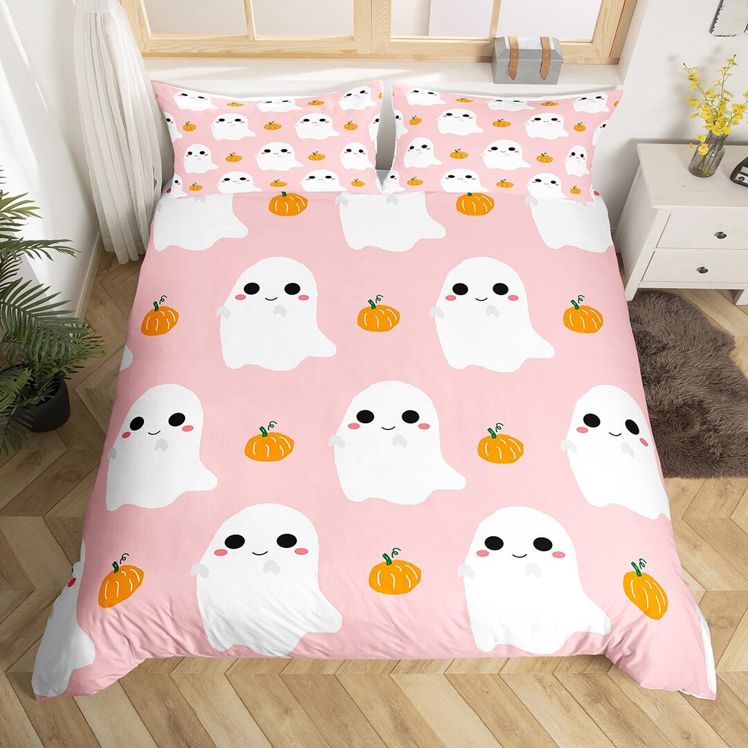 Cartoon Ghost Duvet Cover for Kids Teens Halloween Theme Etsy