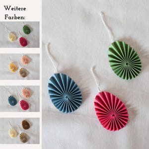 3er-Set Ostereier Papieranhänger Ostern Deko / verschiedene Farben / Osterstrauß Dekoanhänger Frühling