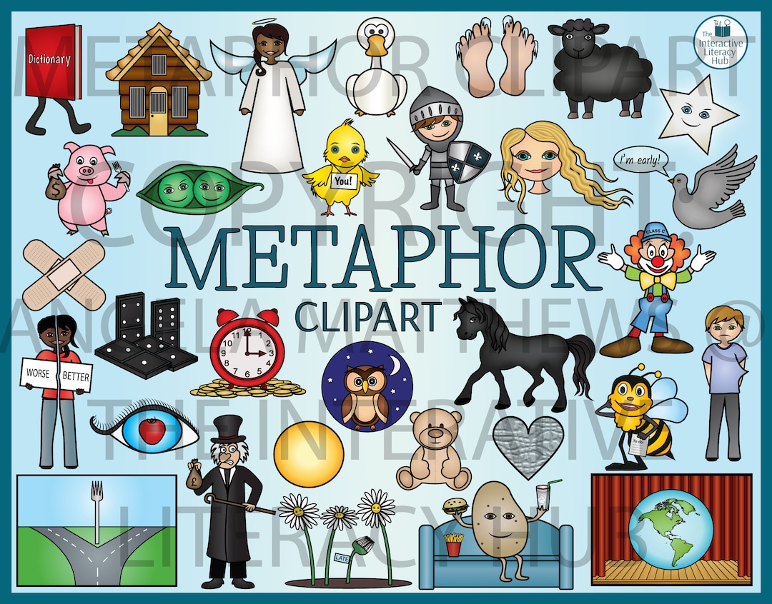 Metaphor Clipart 31 PNG Graphics of Metaphors includes Black and White