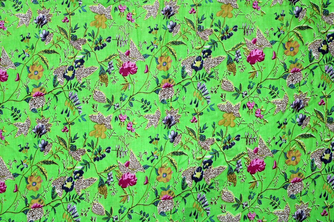 Hand Block Print, Floral Print, Soft Cotton Fabric, Fabric Modern Floral Fabric Indian Print