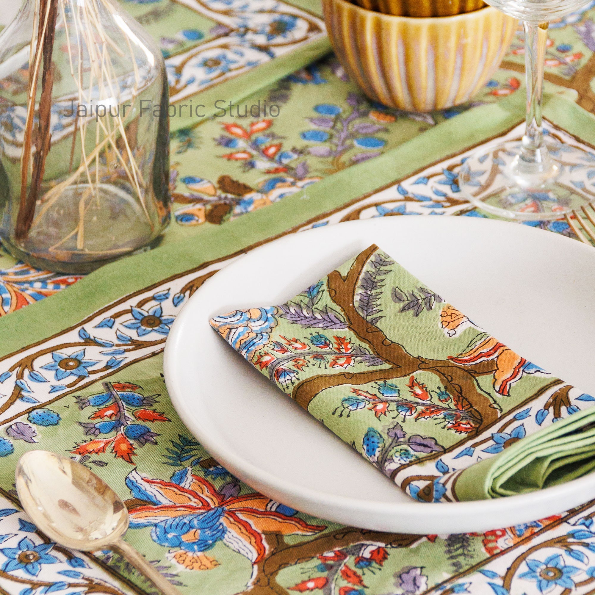 Christmas Decoration Table Cover With Napkin Mats Set, Villa Tablecloth