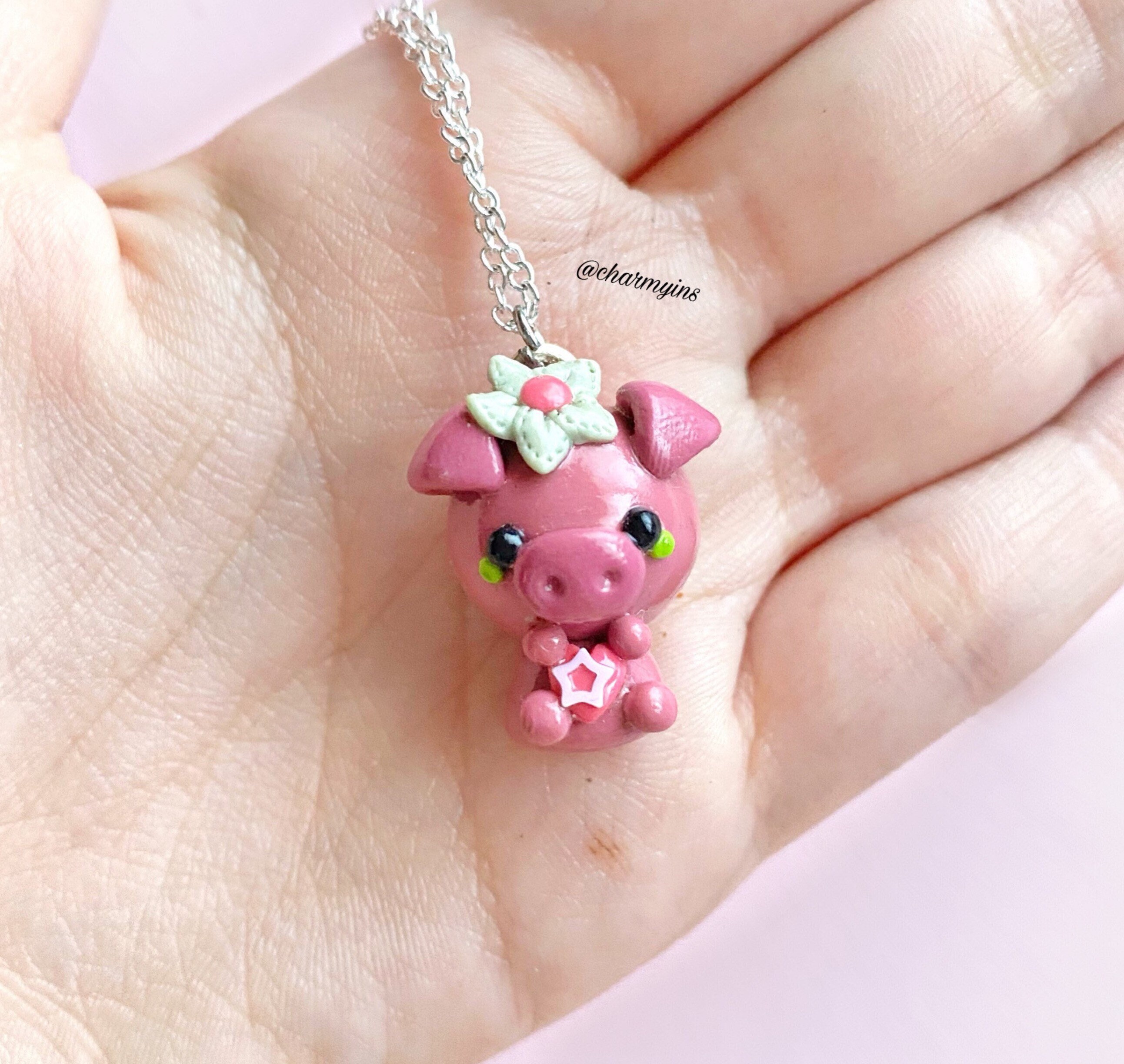 Kawaii Pig Clay Pork Charm Polymer Clay Charms - Etsy