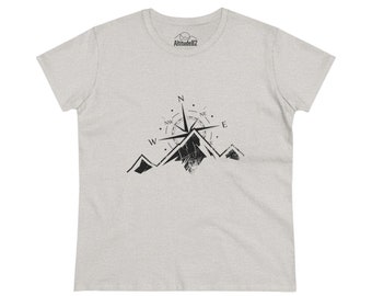 Mountain Compass Navigation Hiking Adventure T-Shirt