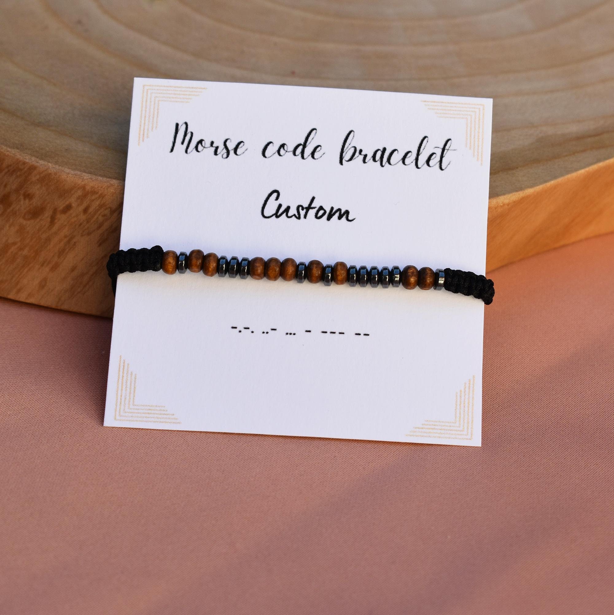 BRACCIALE PERSONALIZZATO NOME Codice Morse - Gioielli - Bracciali e