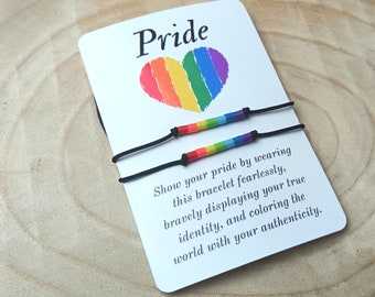 Pride bracelet - LGBT CSD Festival bracelet in ethno Boho style - Handmade - Rainbow bracelet - lesbian bracelet - gay