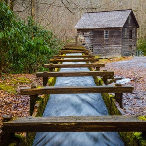 Mingus Mill Great Smoky Mountain National Park, tela paesaggistica o carta lucida