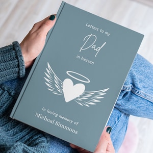 Cartas a papá en el diario del cielo - Regalo conmemorativo por la pérdida del padre / Regalo de simpatía / Diario de duelo reconfortante / Recuerdo reflexivo