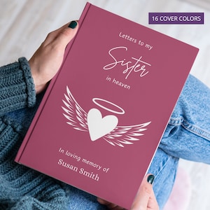 Cartas a la hermana en el cielo / Regalo conmemorativo de simpatía / Diario de la pérdida de la hermana / Diario de duelo / Recuerdo reconfortante / Recuerdo sincero